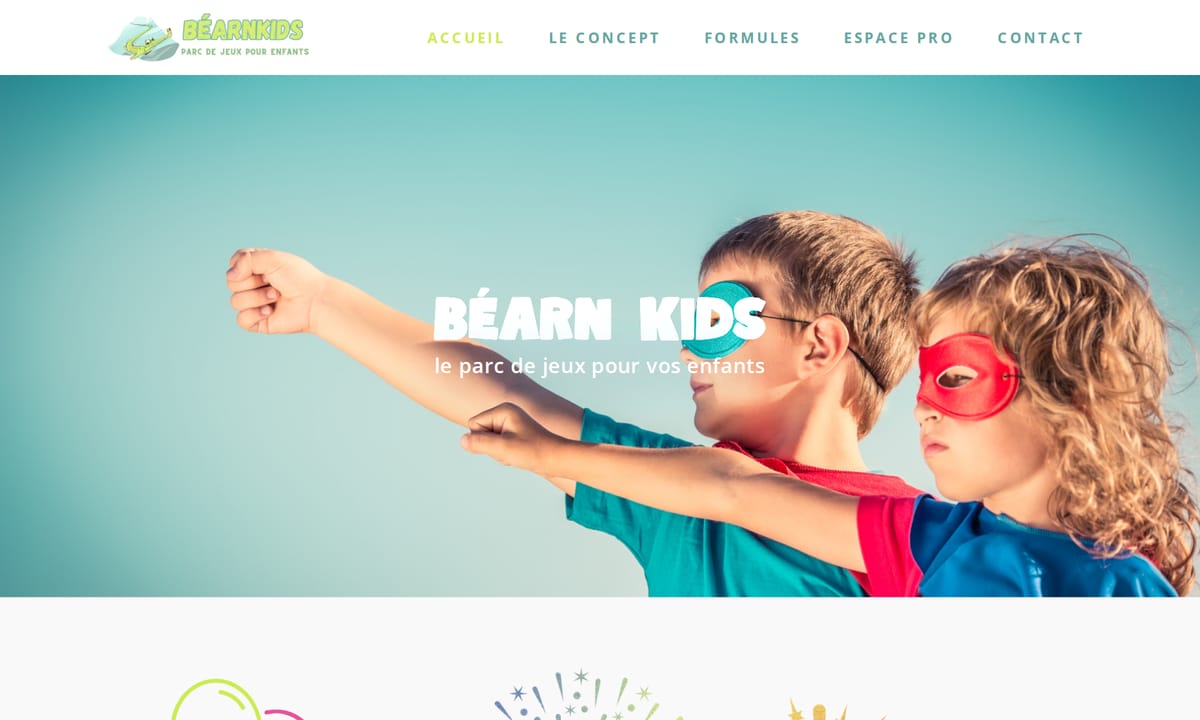 Aperçu du site Béarn Kids