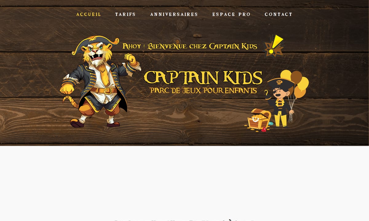 Aperçu du site Captain Kids